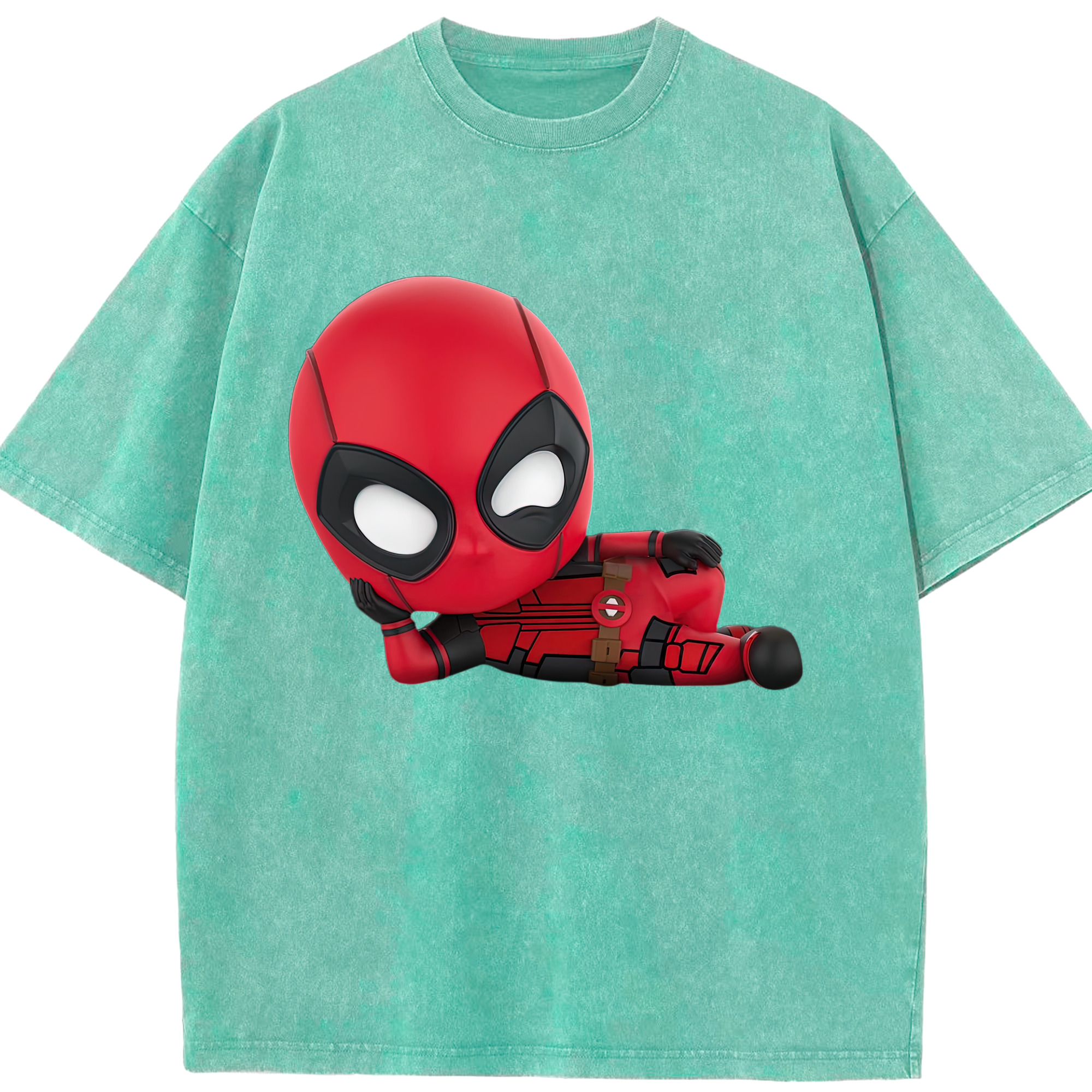 （画像用） Deadpool デッドプール 綿100% ヴィンテージ風 半袖Tシャツ（フロントプリント）